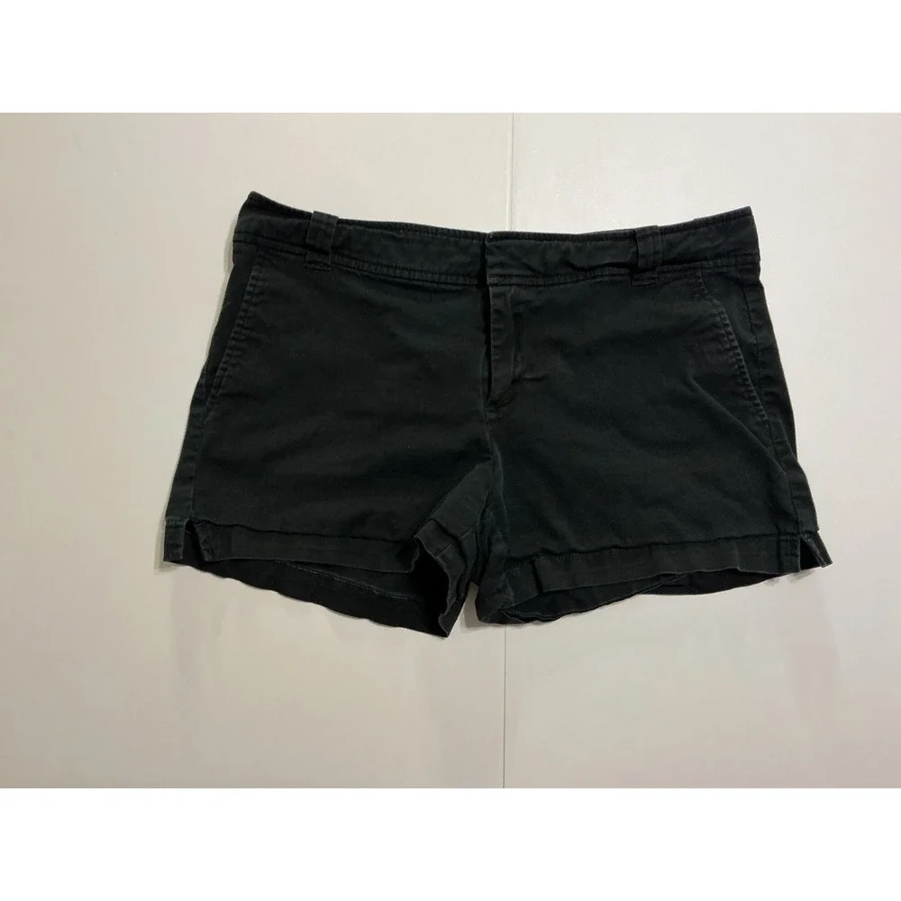 New York &‎ Company Womens Black Mini Chino Shorts Mid Rise Sz 6 Casual Summer